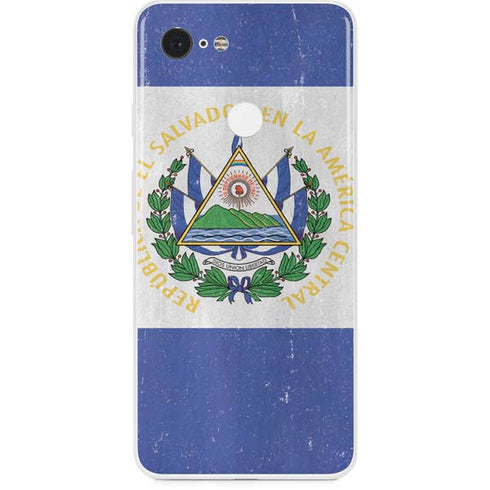 El Salvador Flag Distressed Google Pixel 3 Skin